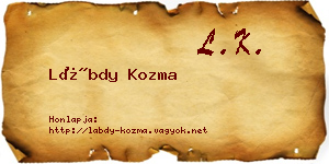 Lábdy Kozma névjegykártya